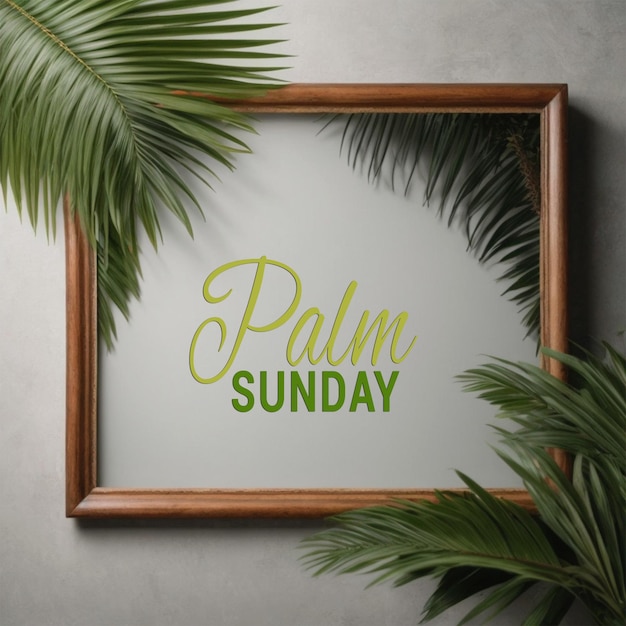 Фон пальмового листа пальмовый воскресенье социальные сети Instagram шаблон поста