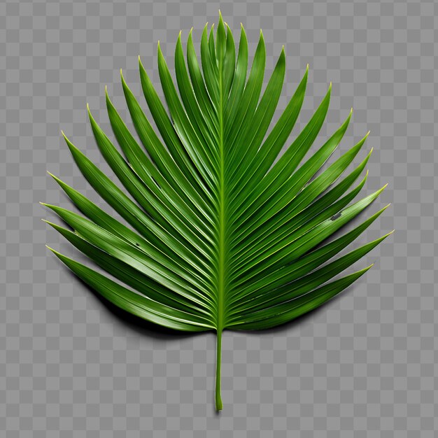 PSD a palm leaf that is green and has a green palm leaf