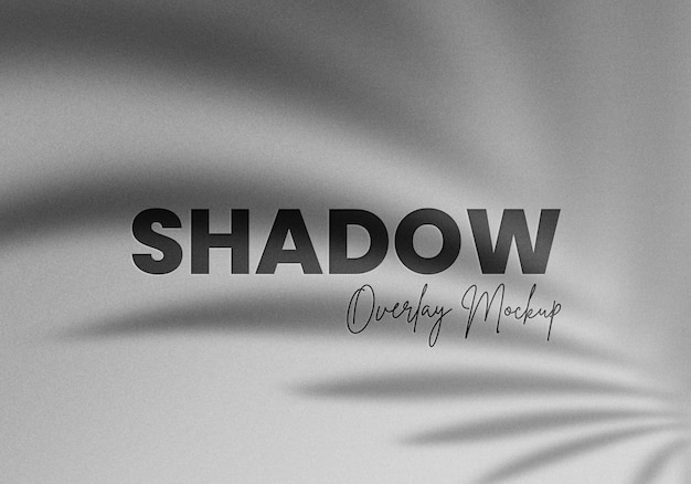 PSD palm leaves shadow overlay mockup