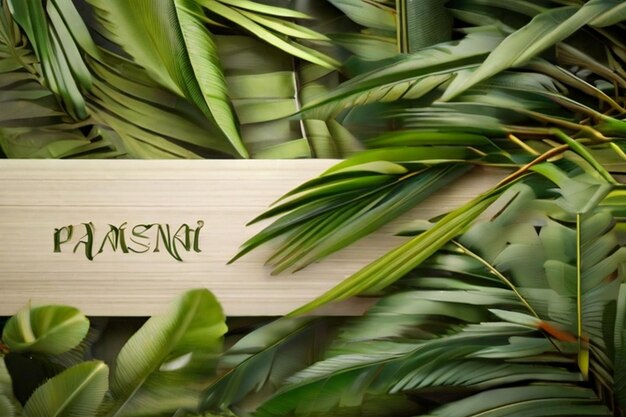 Palm sunday greeting banner template for christian holi day