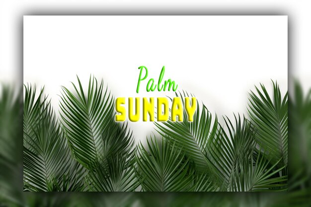 PSD palm sunday with cross jesus