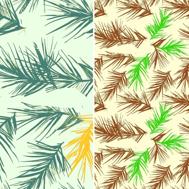 PSD the palm tree is green and yellow