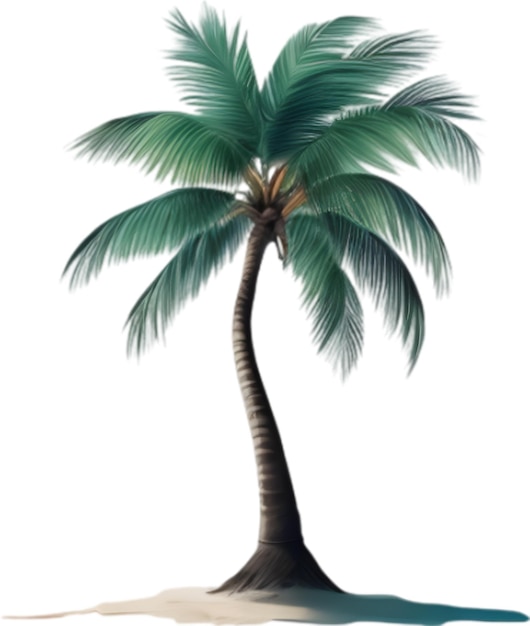 PSD palm tree on an island icon