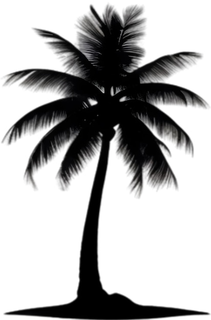 PSD palm tree on an island icon