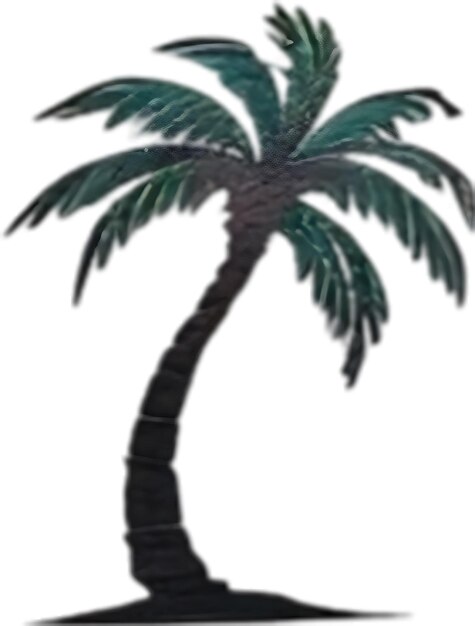 PSD palm tree on an island icon