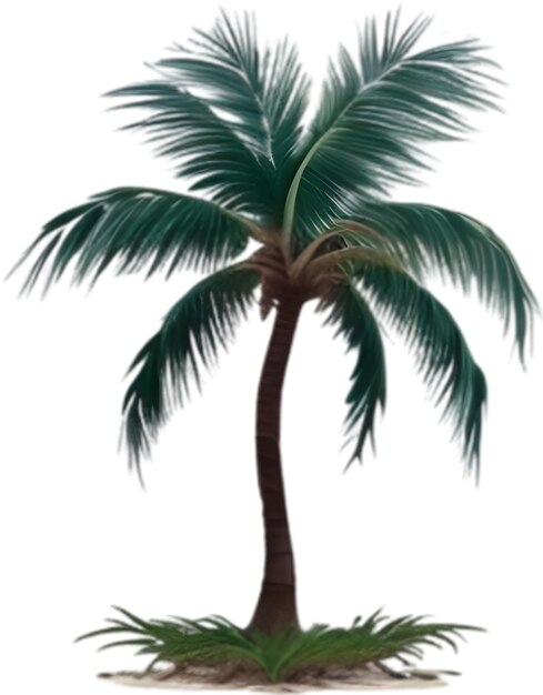 PSD palm tree on an island icon