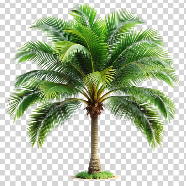 PSD palm tree isolated on transparent background