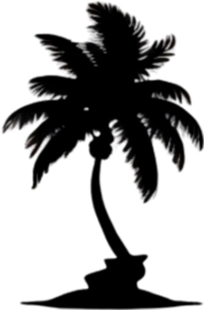 PSD palm tree on an island icon