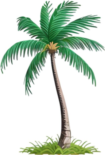 PSD palm tree on an island icon