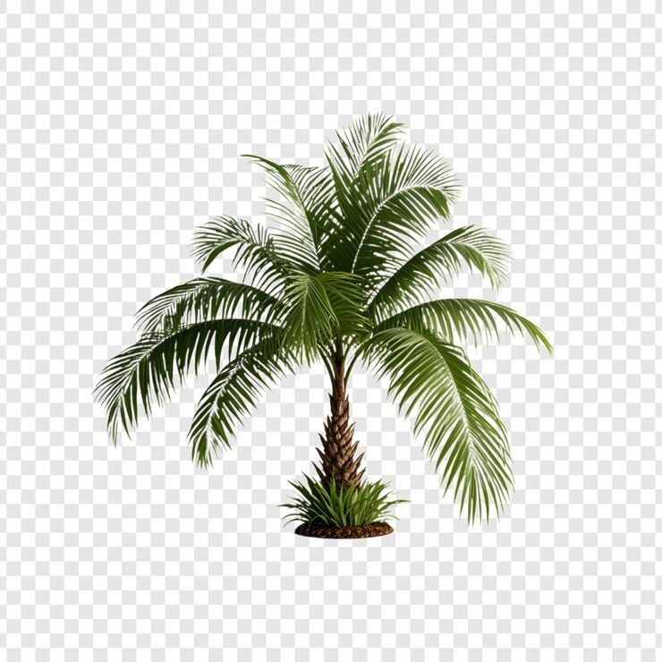 PSD palm tree on a transparent background