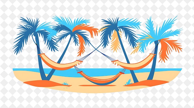 palm trees are on a beach in the summer