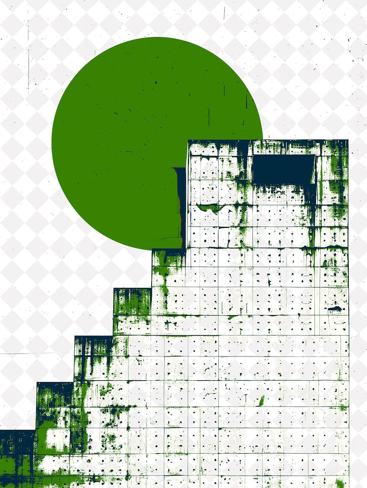 PSD palmas modernist architecture with a government official and brazil scene and culture illustrations
