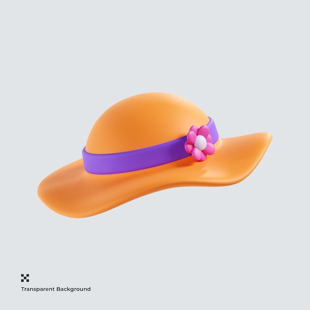 Premium PSD | Pamela hat 3d icon