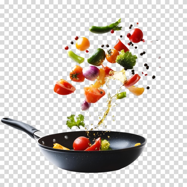 a pan with vegetables and a pan with a spoon in it
