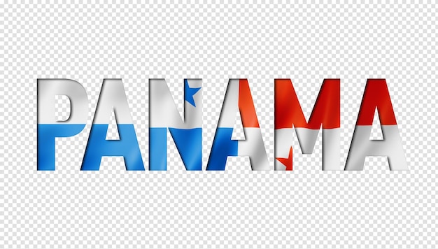 PSD panama flag text font