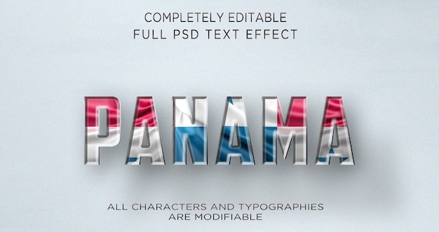 PSD panama text effect