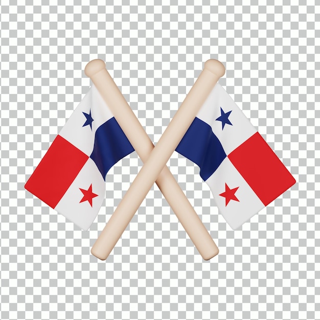 Panama-vlag 3d-pictogram