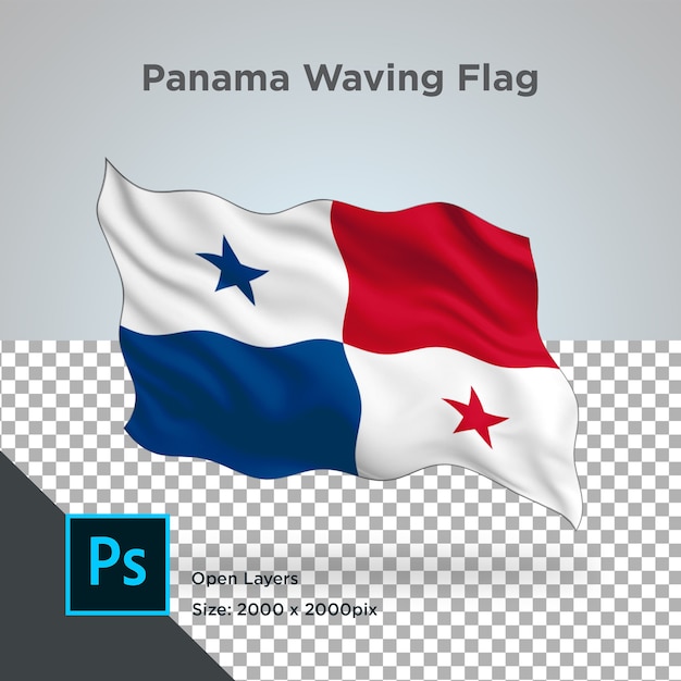 Panama Vlag Wave Design Transparant