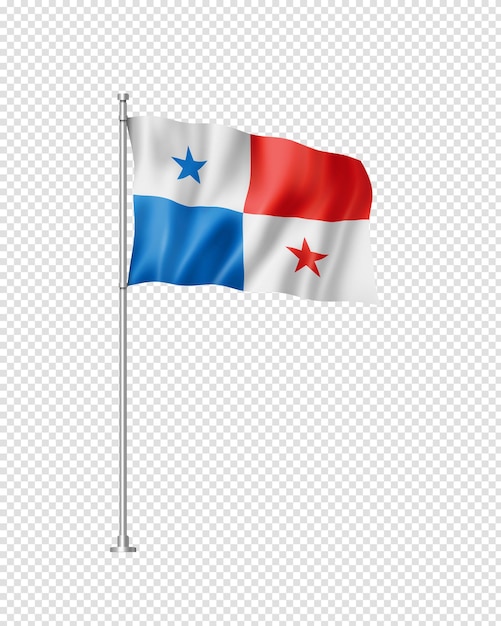 Panamese vlag geïsoleerd op wit