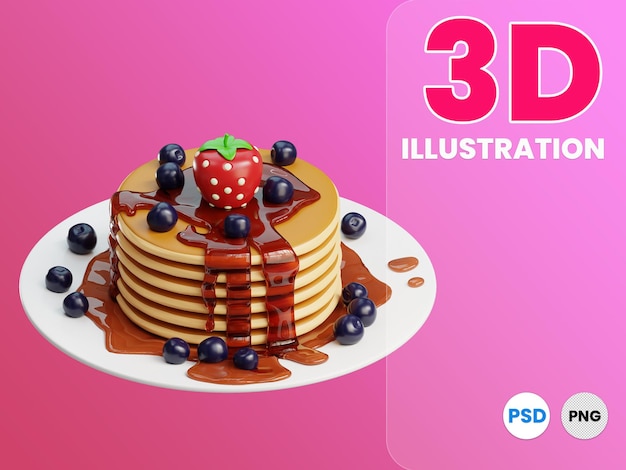 PSD 팬케이크 3d 그림