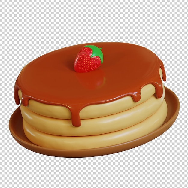 パンケーキ 3 d イラストレーション