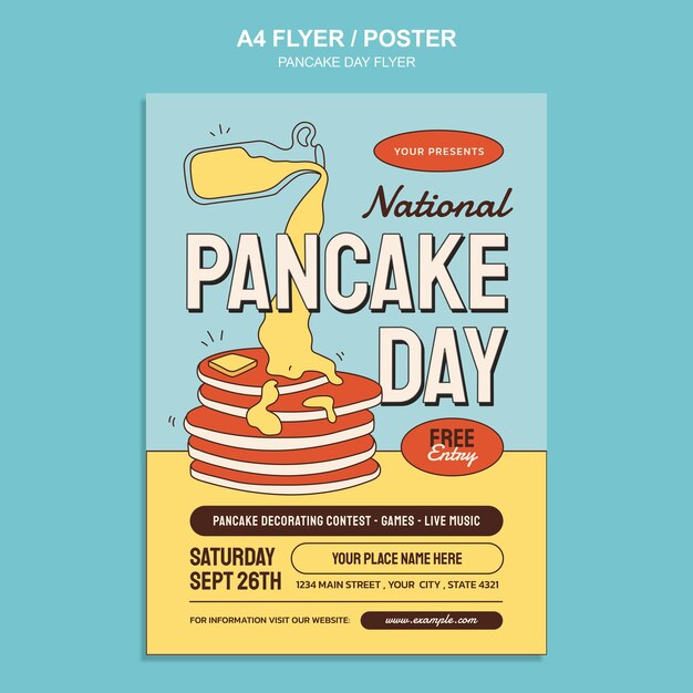 PSD pancake day flyer