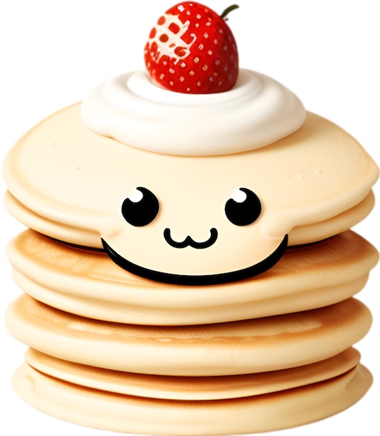 Pancake icoon een schattig kleurrijk pancake ikoon