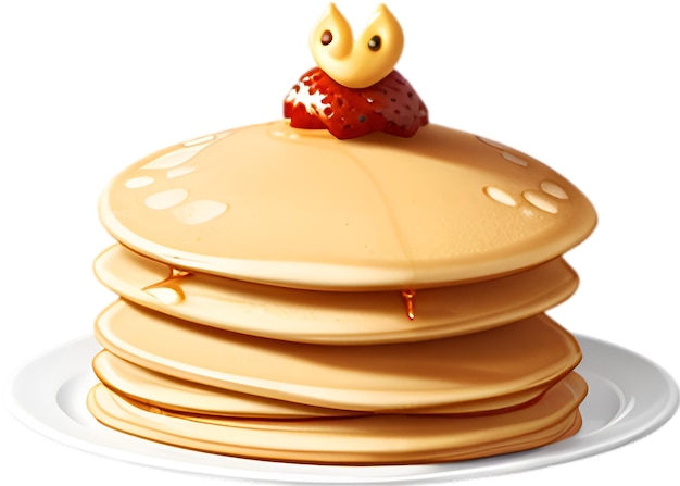 PSD pancake icoon een schattig kleurrijk pancake ikoon