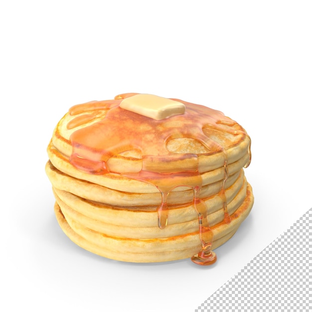 バターを注いだパンケーキ PNG
