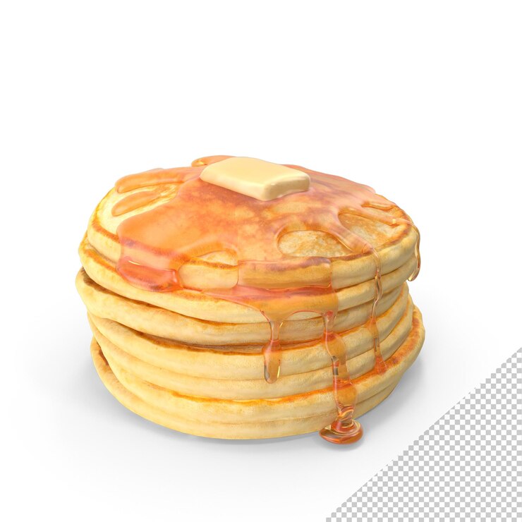 PSD pancakes poured with butter png