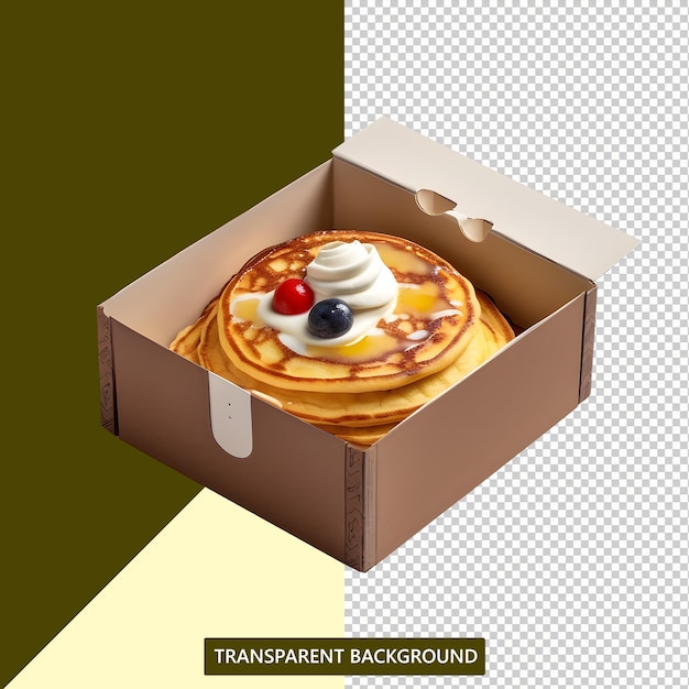 PSD pancakes served beautifully on a transparent background