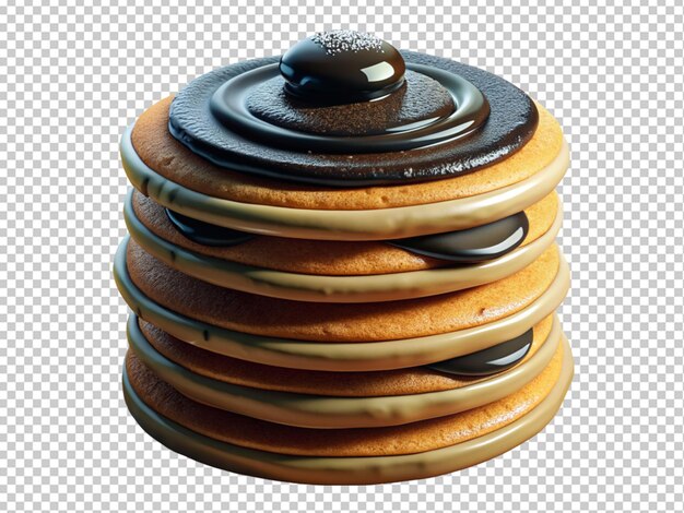 PSD pancakes with chocolate