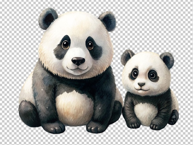 A panda family