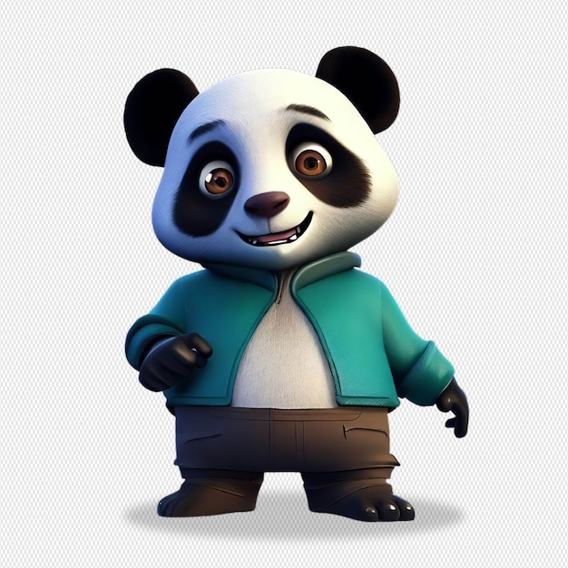 PSD panda stripfiguur