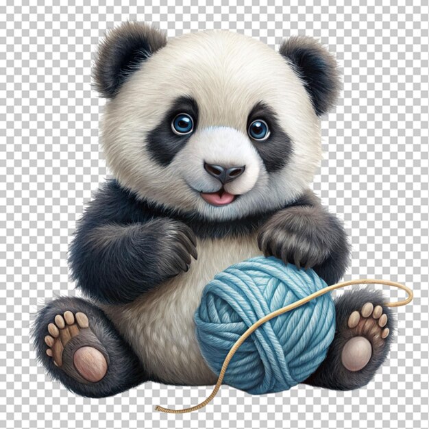 Premium PSD | Panda on transparent background