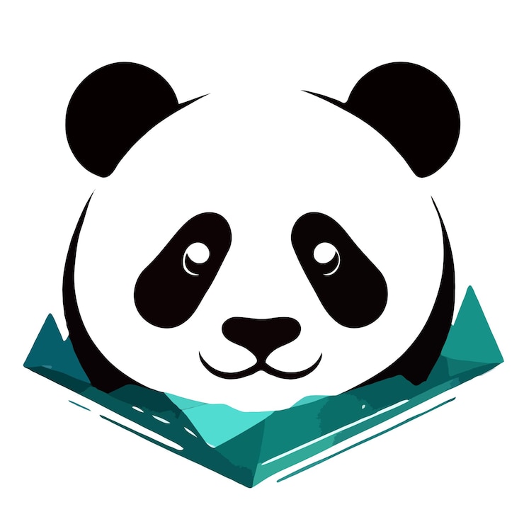PSD panda vector art animal modern urban graphic illustration