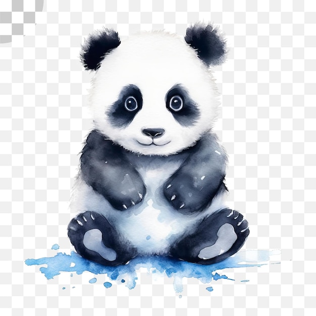 PSD panda watercolor