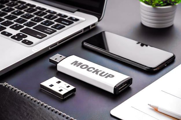 Pandrive PSD Mockup Perspektywny widok