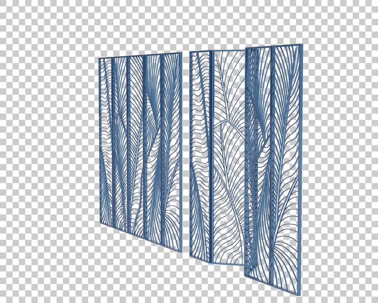 PSD panel ścienny izolowany na przezroczystym tle ilustracja renderingu 3d