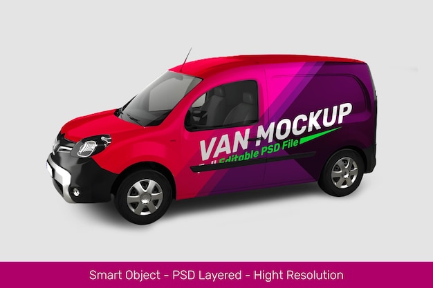 Panel van mockup renault kangoo fourgon