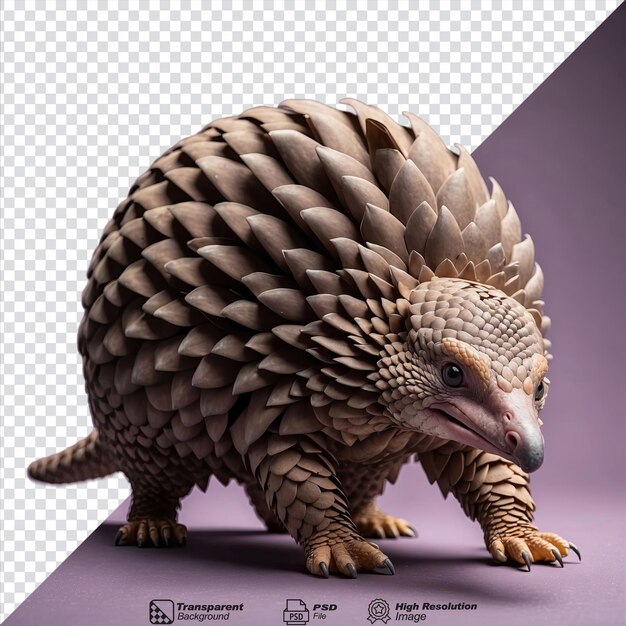 PSD pangolin isolated on transparent background