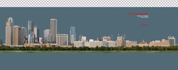 PSD 全景城市景觀