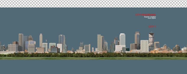 PSD 全景城市景觀