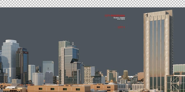 Panoramisch uitzicht hoogbouw