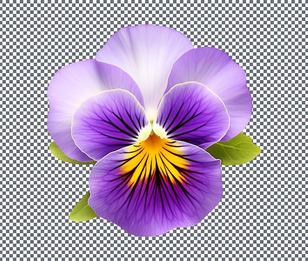 Pansy flower isolated on transparent background