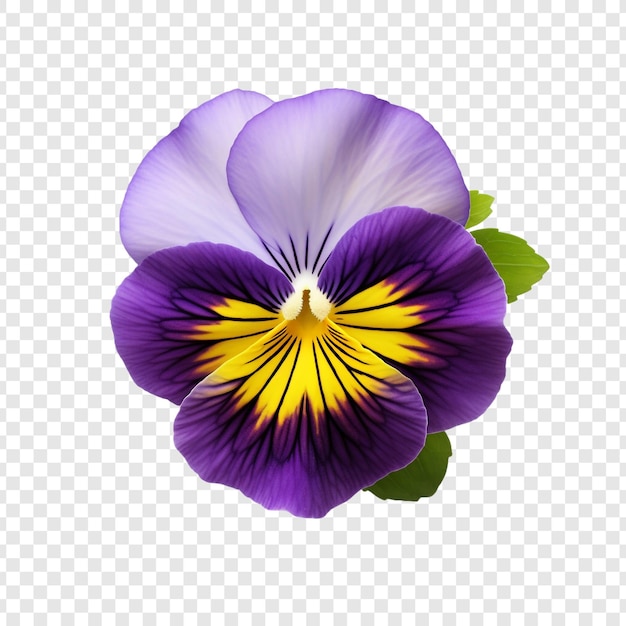 Fiore della viola del pensiero isolato su sfondo trasparente