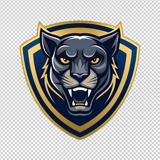 PSD panther logo on transparent background