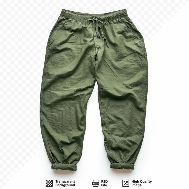 PSD pants isolated on white ghost fashion style of photography green chinos