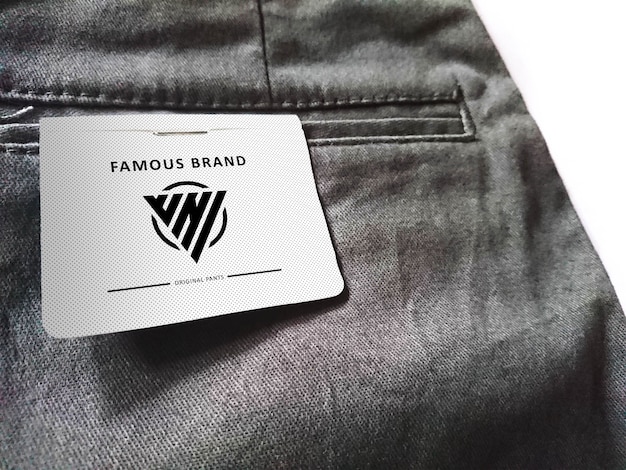 Pants label mockup