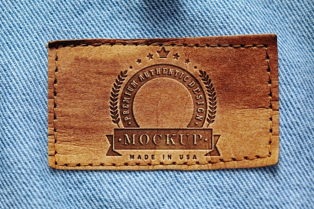 PSD pants label mockup